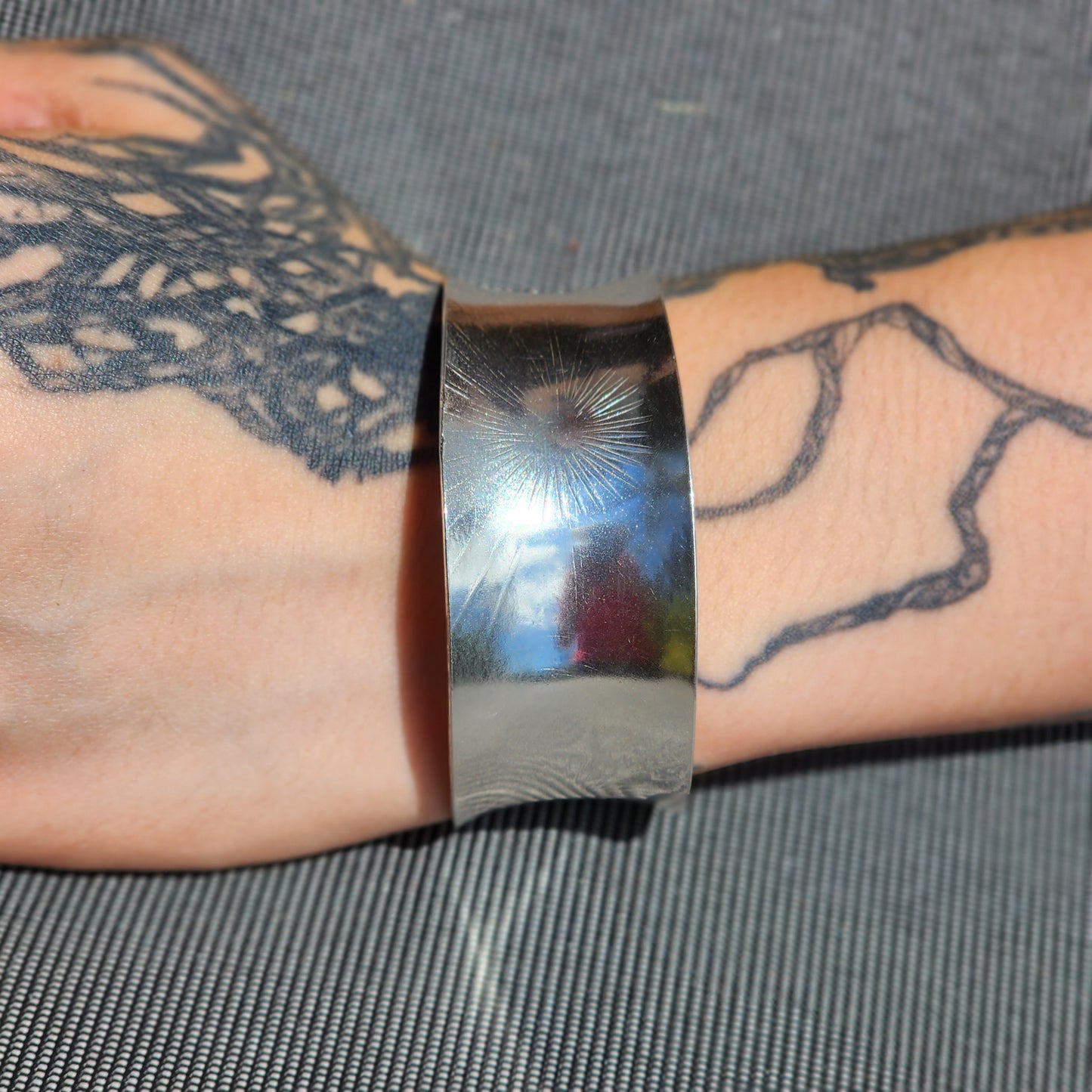 Fine silver cuff bracelet