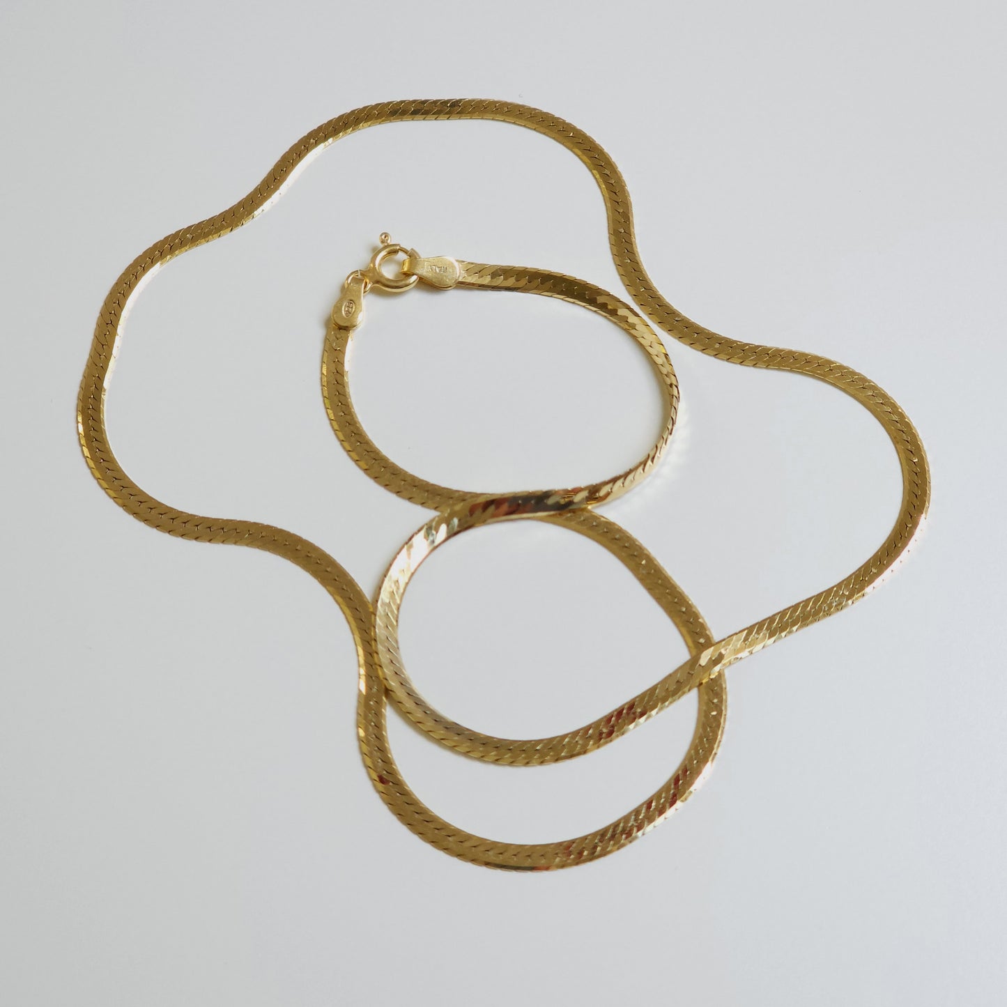 Herringbone Gold-Plated Silver Chain 2.7mm