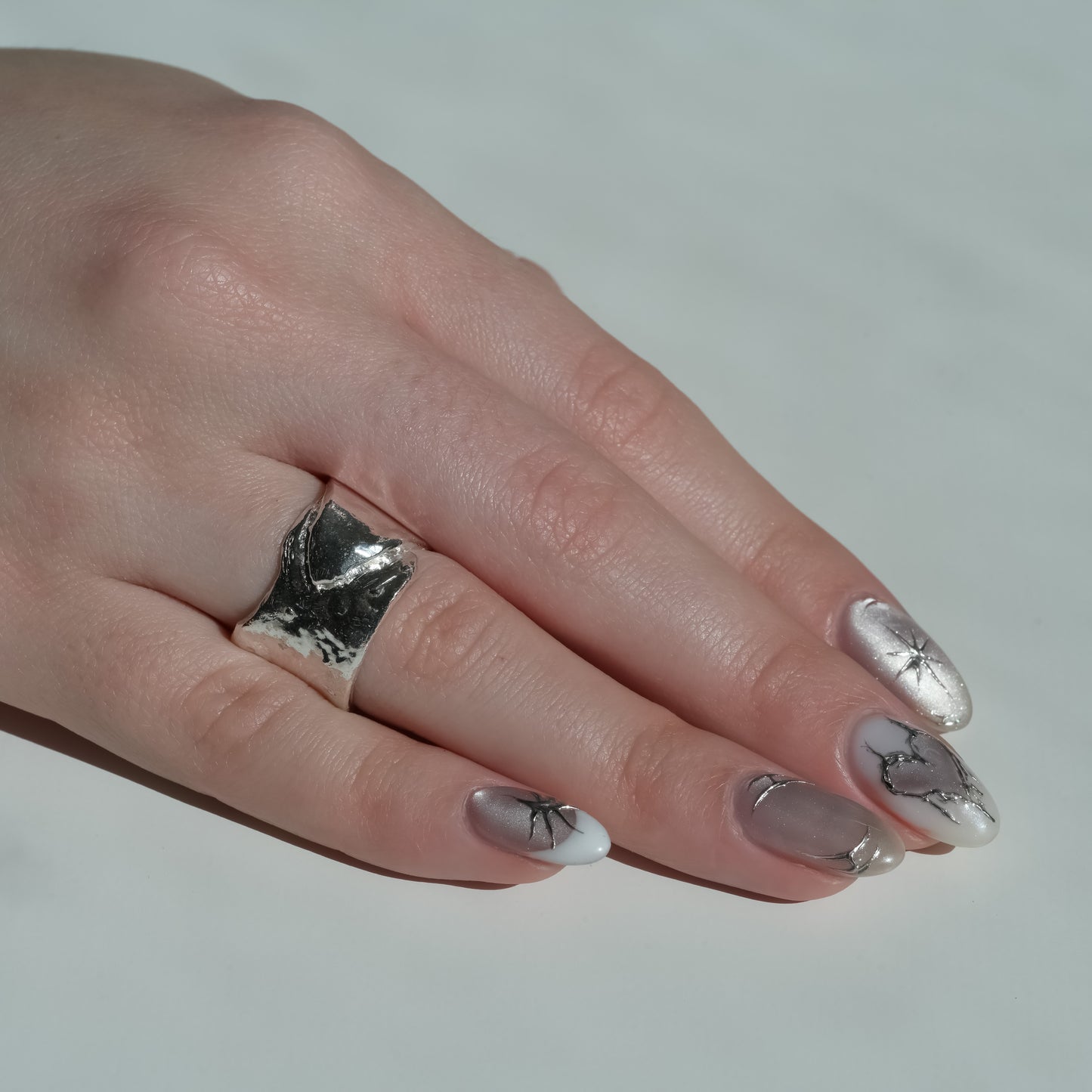 Melted Silver Ring Tidebreak