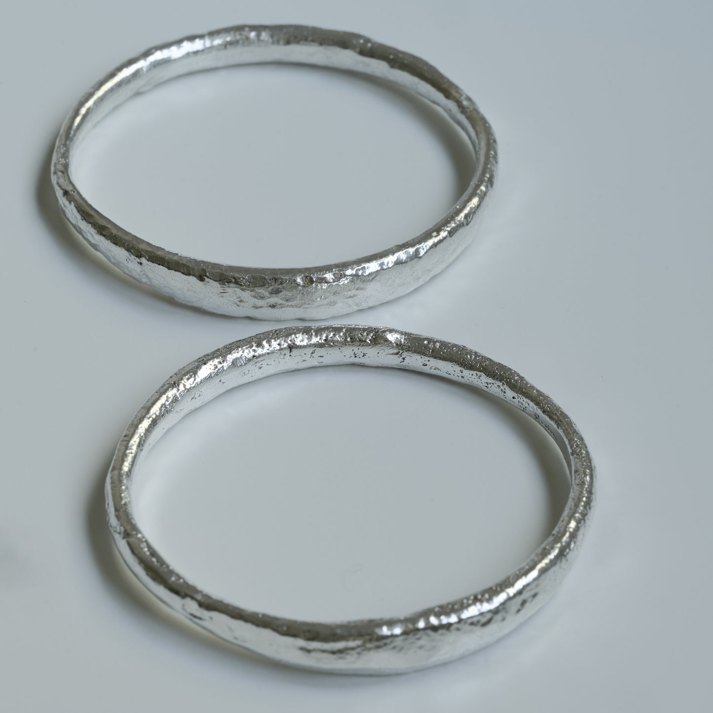 Melted Fine Silver Bangle - Artisan Textured Wearable Art