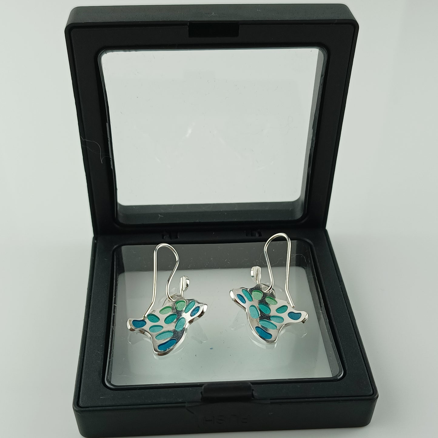 Plique-A-Jour Wave Earrings
