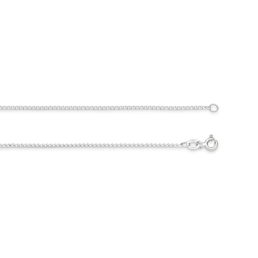 Figaro gold chain white gold 1.5mm single link