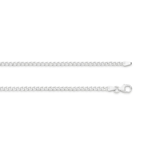 Figaro gold chain white gold 2.4mm single link