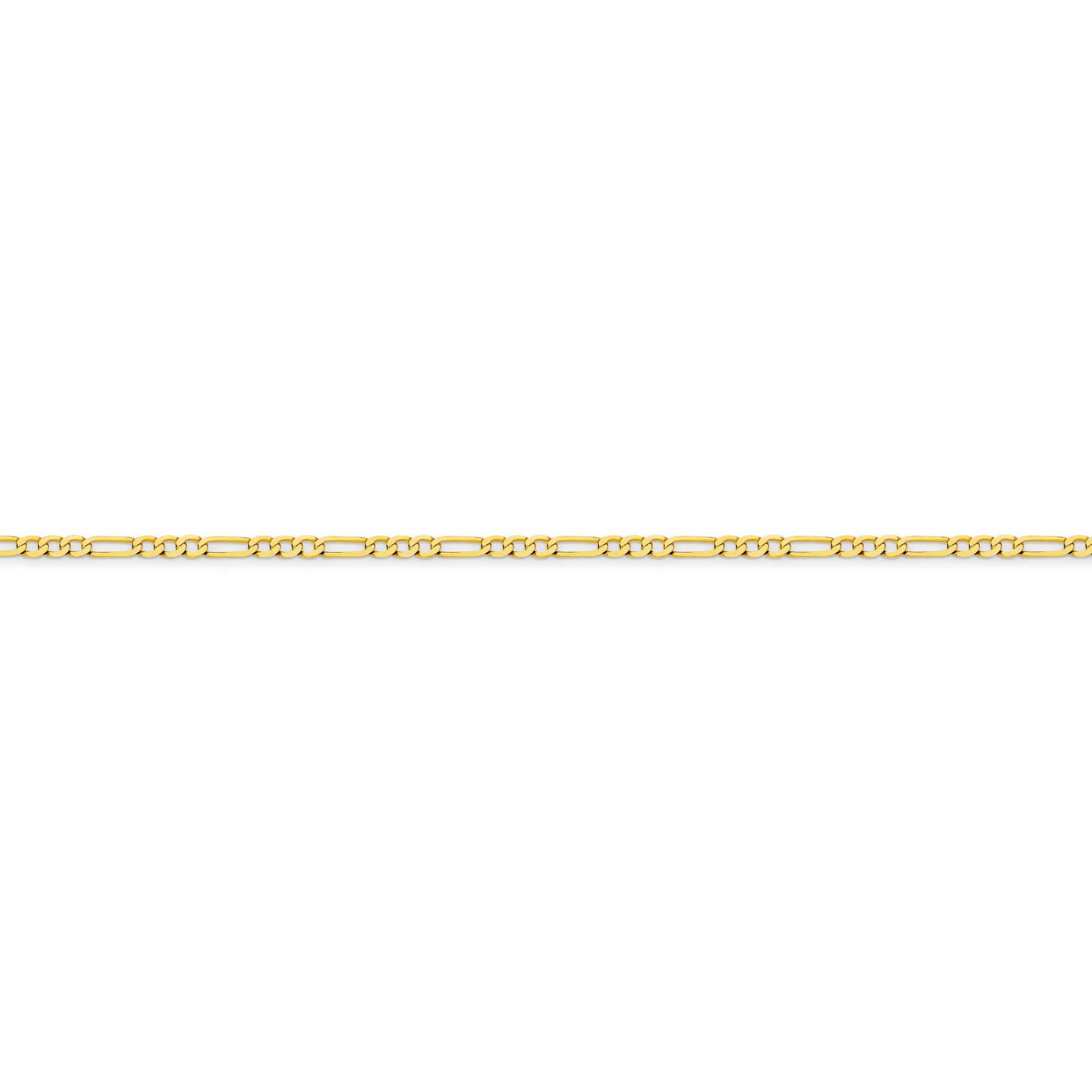 figaro gold chain yellow gold 1 9mm