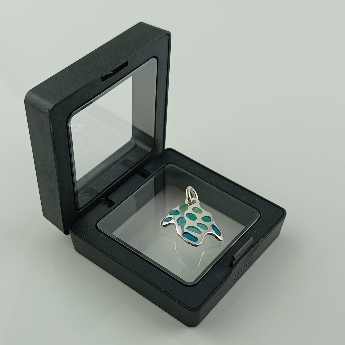 Plique-A-Jour Wave Pendant
