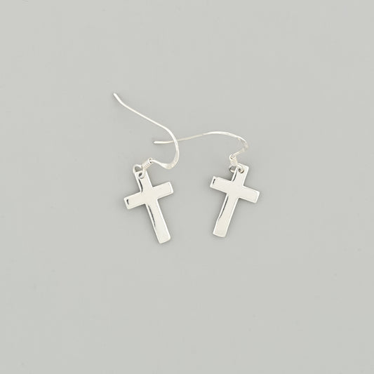 Cross Silver Earrings