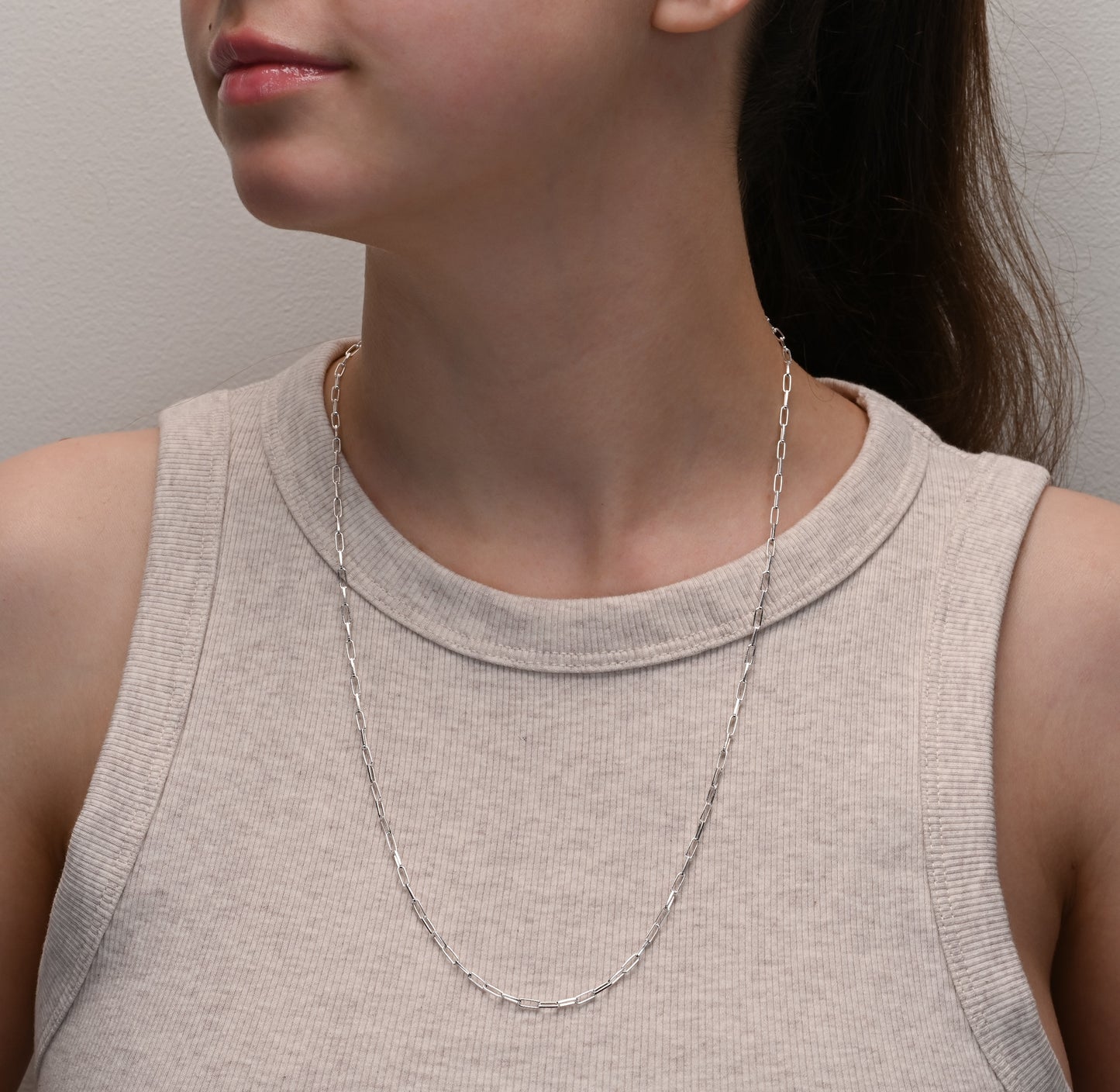 Paperclip Silver Chain