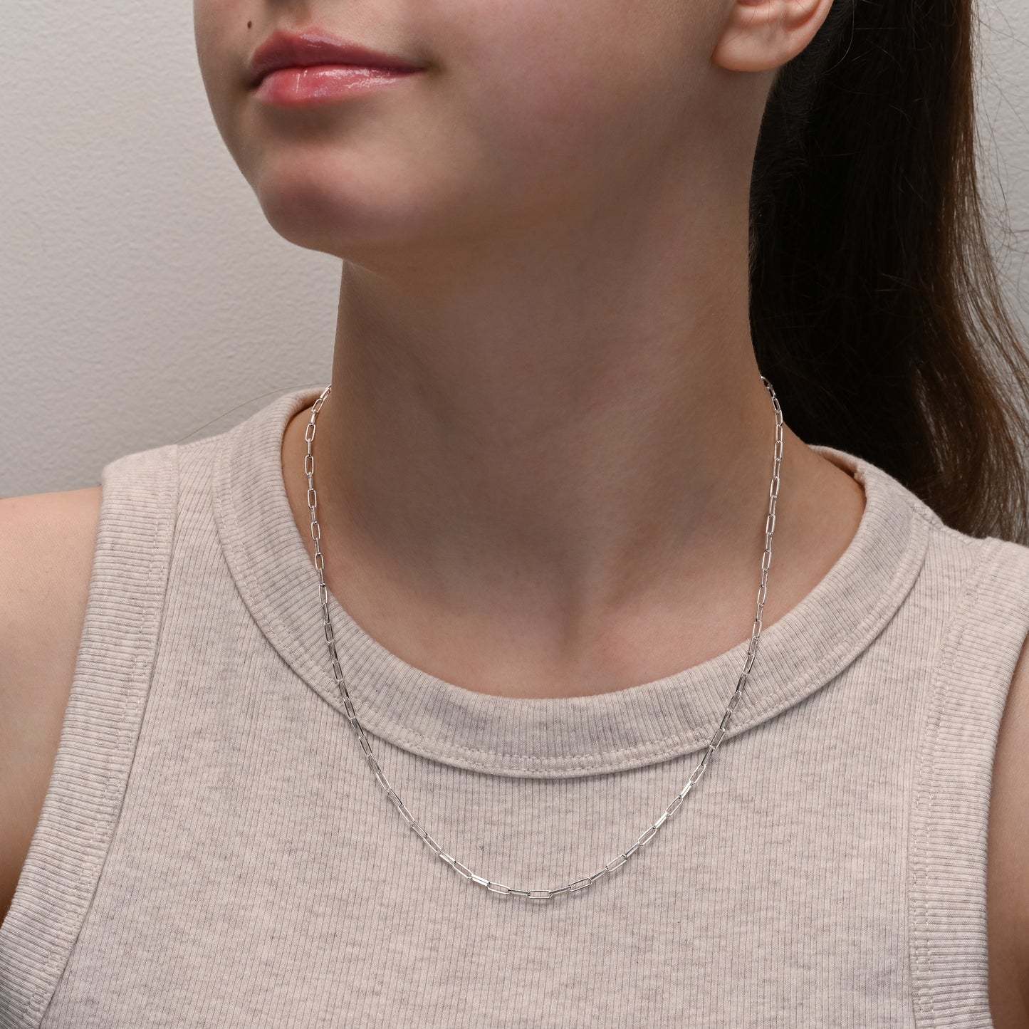 Paperclip Silver Chain