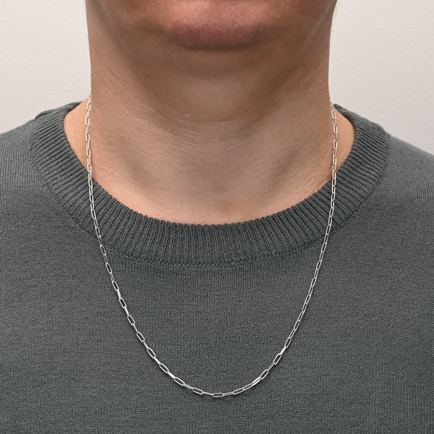 Paperclip Silver Chain