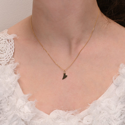 Wonky Heart Gold Pendant