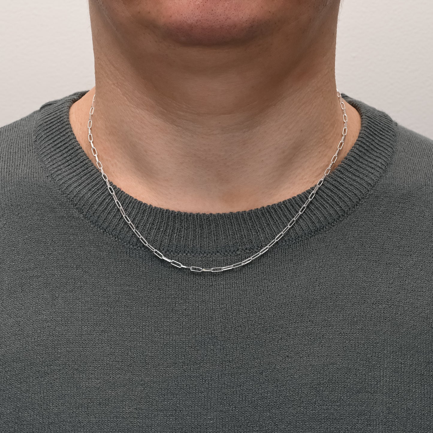 Paperclip Silver Chain