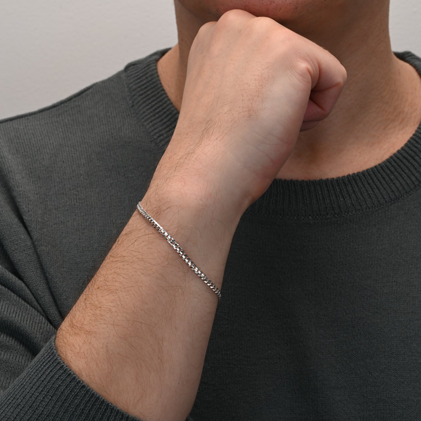 Silver Bracelet Curb 2.8mm