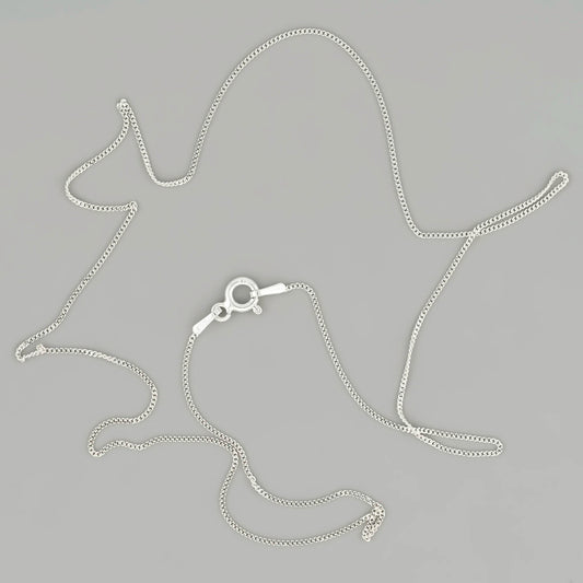Very delicate Silver Curb Chain 0.45mm