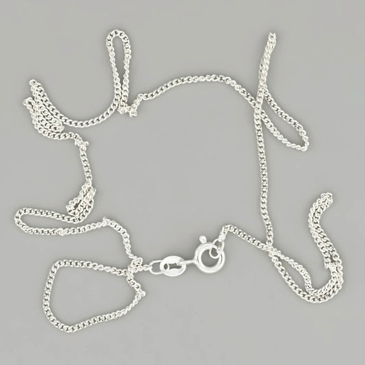 silver curb chain diamond cut 1 4mm