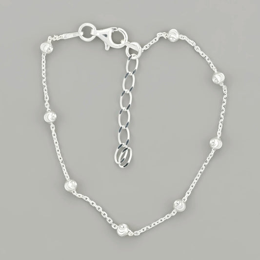 Beaded Silver Bracelet