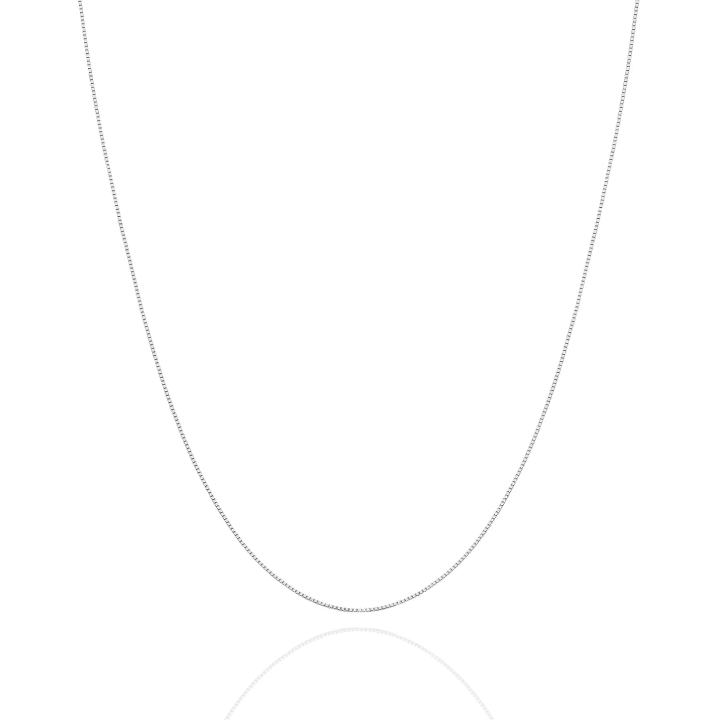 White Gold Box Chain 0.5mm