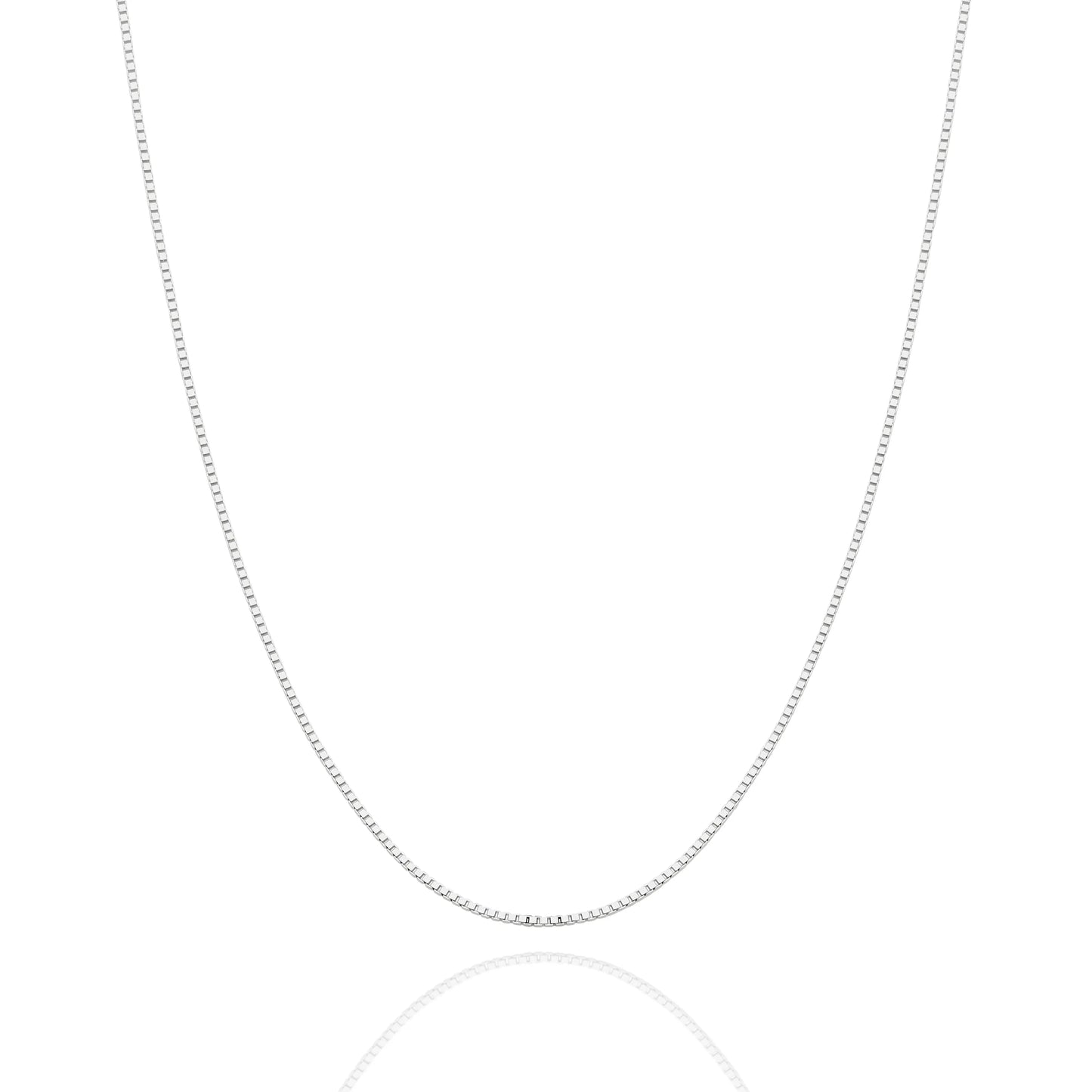 White Gold Box Chain 0.8mm