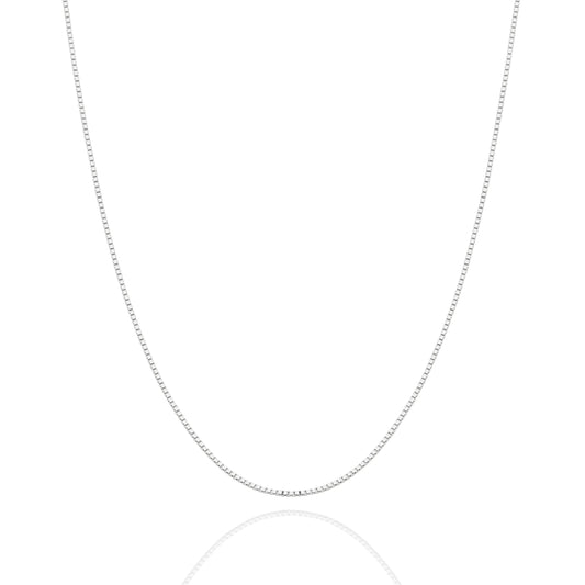White Gold Box Chain 0.8mm