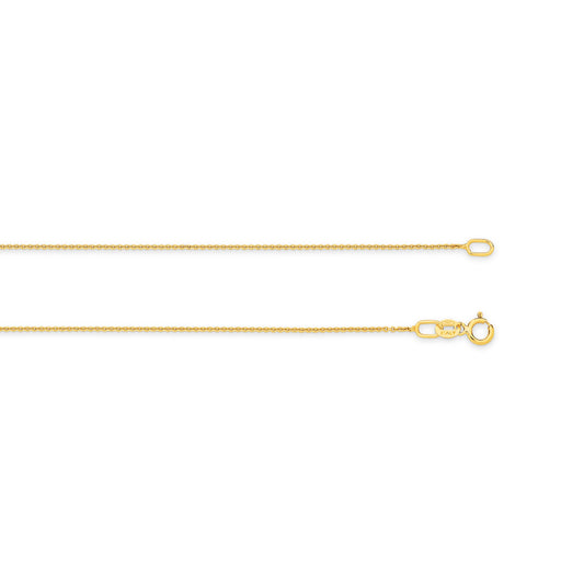 Gold Cable Chain 0.9mm Yellow Gold