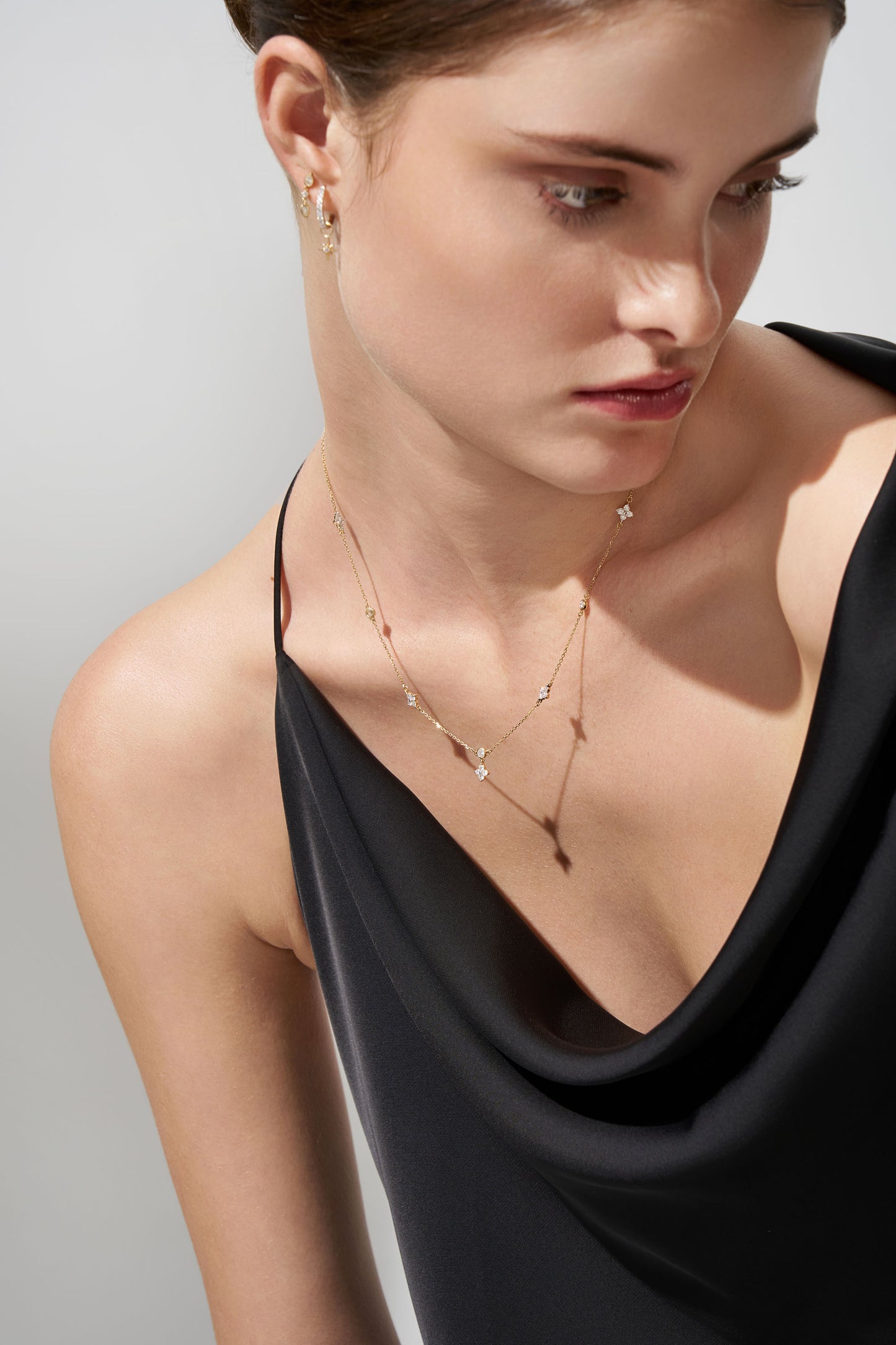 Necklace 0.9ct Solid Yellow Gold — front view