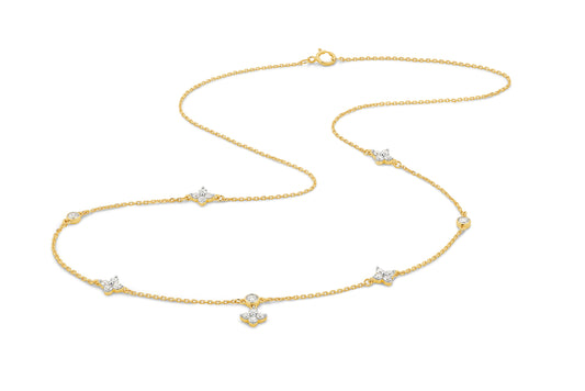 Necklace 0.9ct Solid Yellow Gold — top view