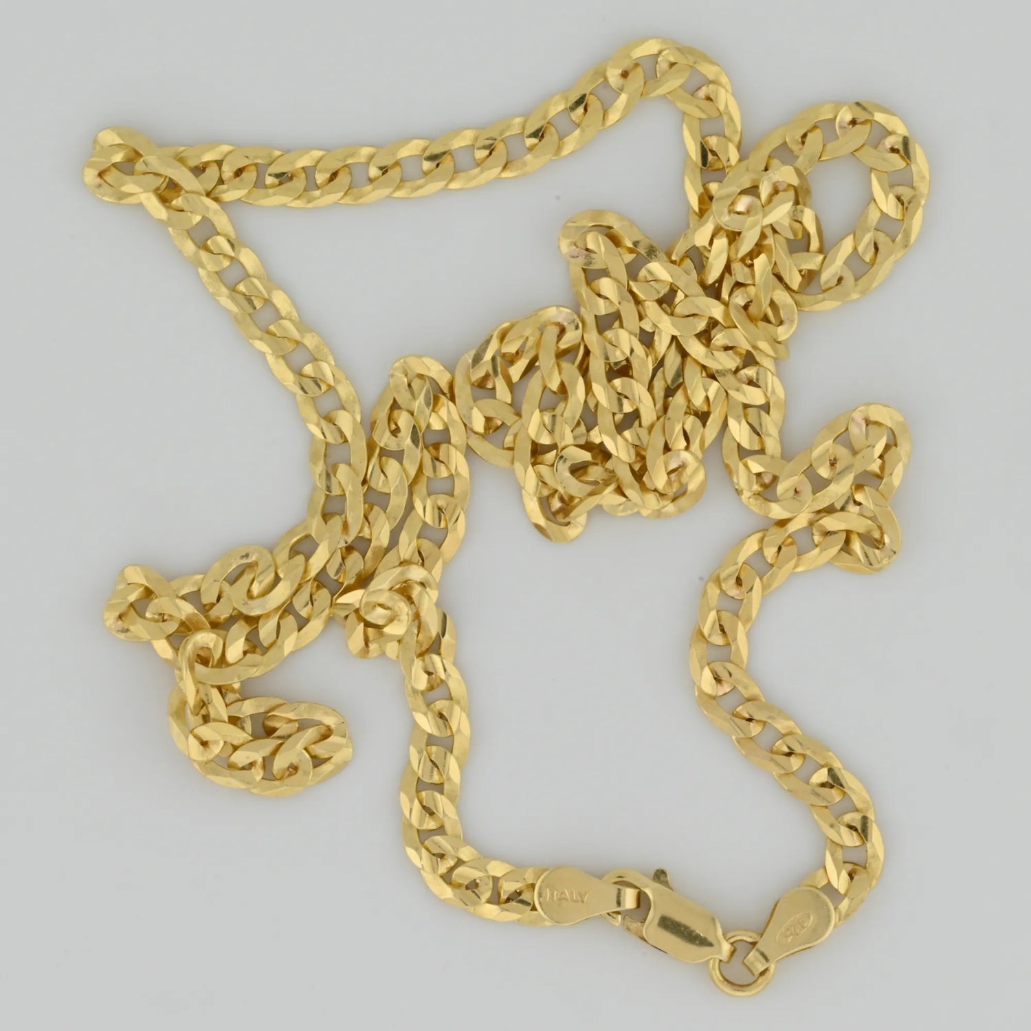 Yellow gold plated silver chains and bracelets