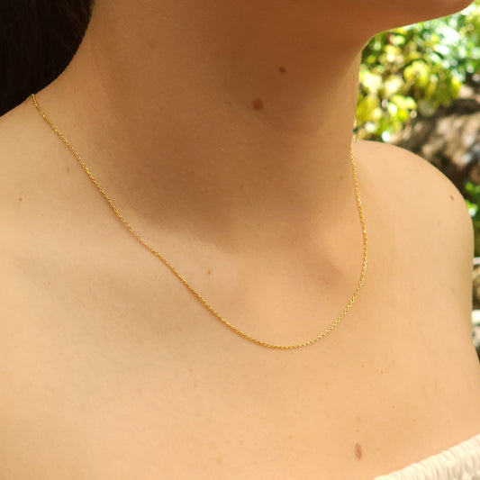 Delicate Gold Plated Sterling Silver Cable Chain