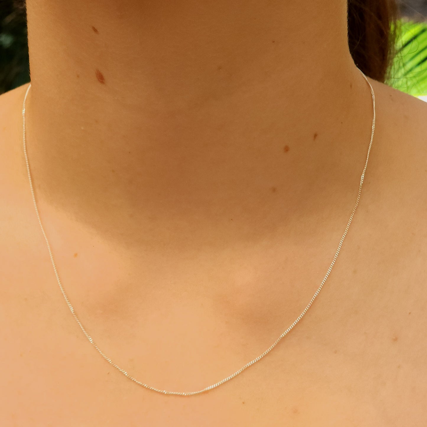 Silver Chain with Cube Link, Fine Silver Plated