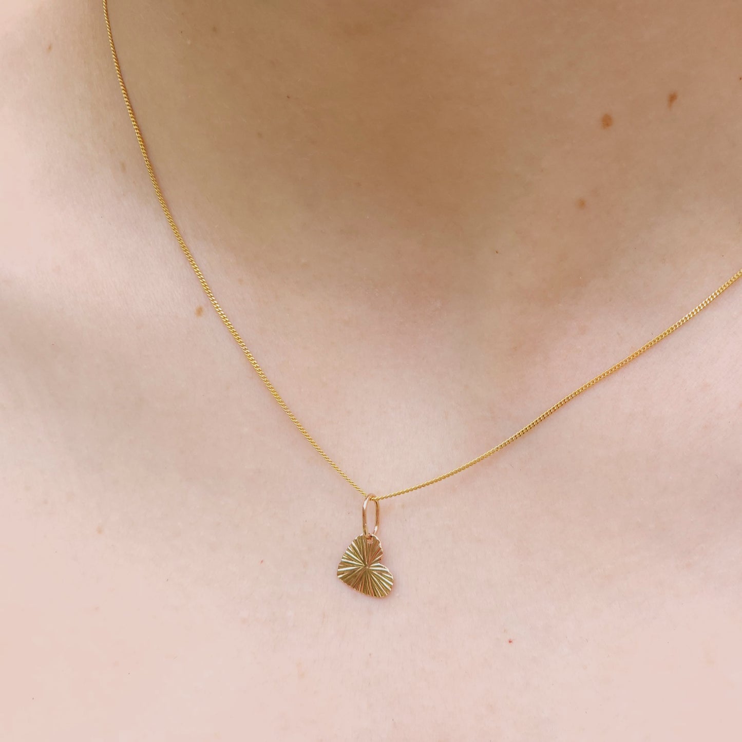 Gold Little Heart Pendant, 9 carat gold, Handmade in Australia