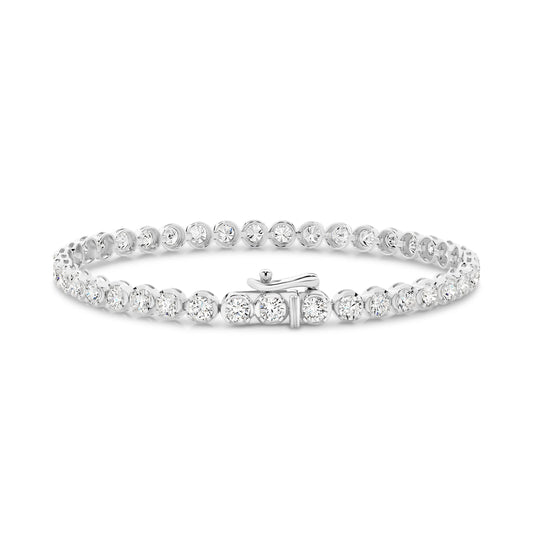 4.9ct Classic Round Tennis Bracelet Solid White Gold Lab Grown Diamonds — main view