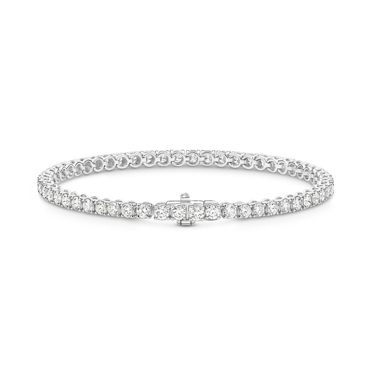 5ct Natural GH SI Tennis Bracelet Solid 18ct White Gold — main view
