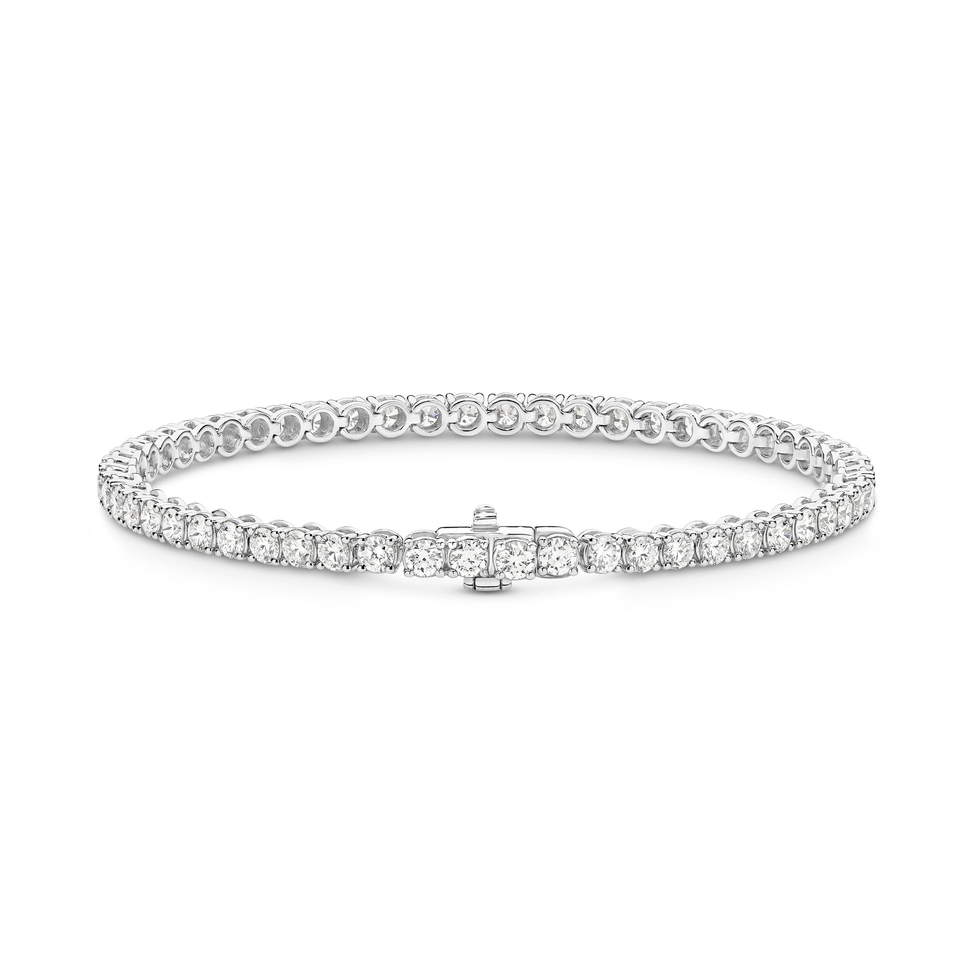 5ct Natural GH SI Tennis Bracelet Solid 18ct White Gold — main view