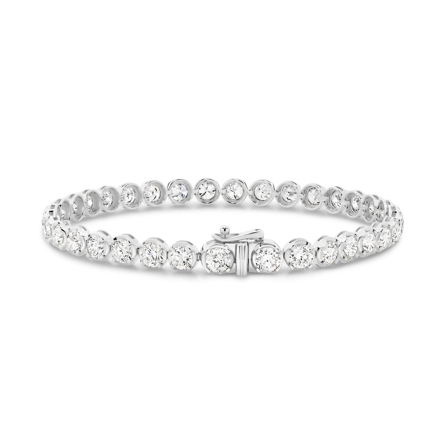 6.5ct Classic Round Tennis Bracelet Solid White Gold Lab Grown Diamonds — main view