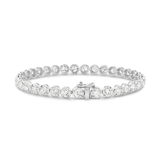 6.5ct Classic Round Tennis Bracelet Solid White Gold Lab Grown Diamonds — main view
