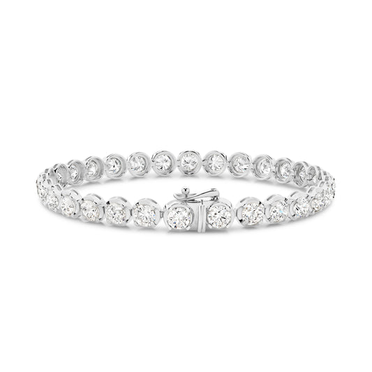 9.2ct Classic Round Tennis Bracelet Solid White Gold Lab Grown Diamonds — main view