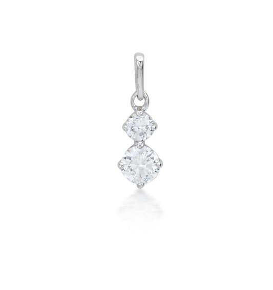 9ct Yellow Gold Lab-Grown Diamond Drop Pendant 0.35ct
