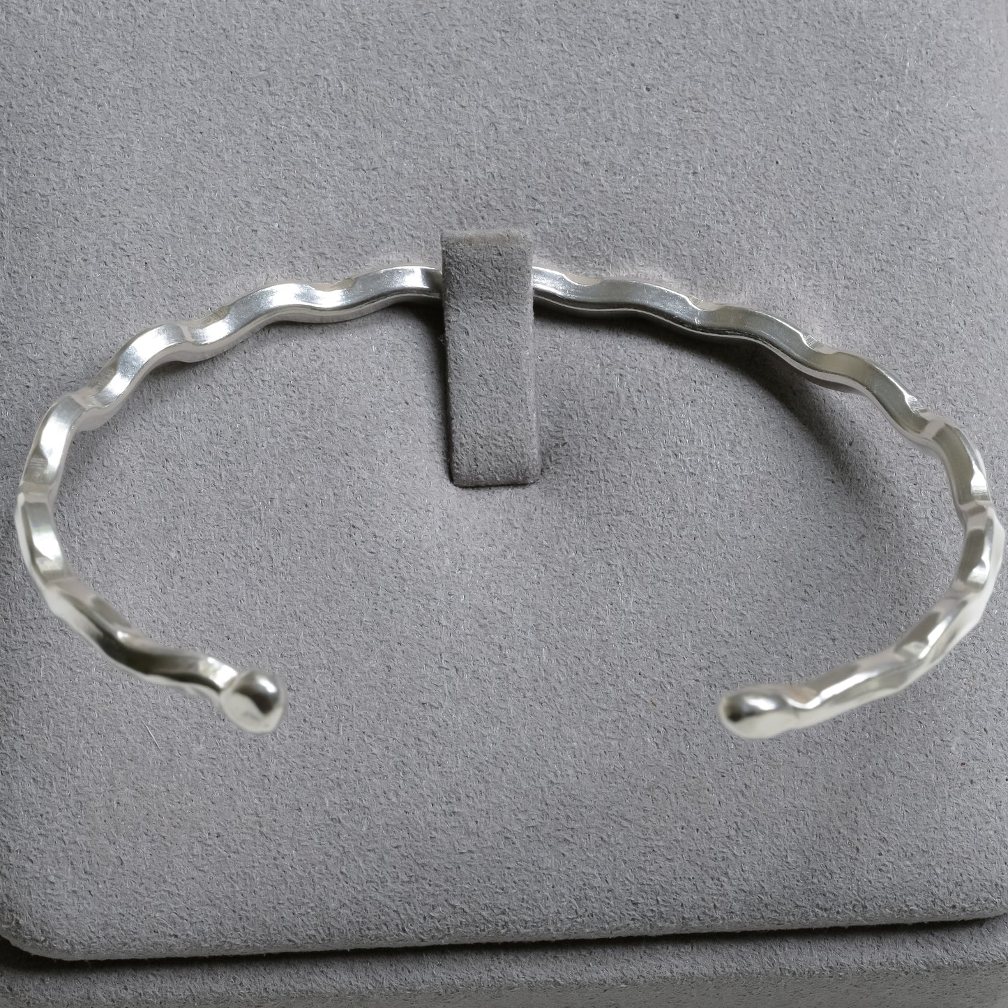 Wavy Fine Silver Cuff Bracelet