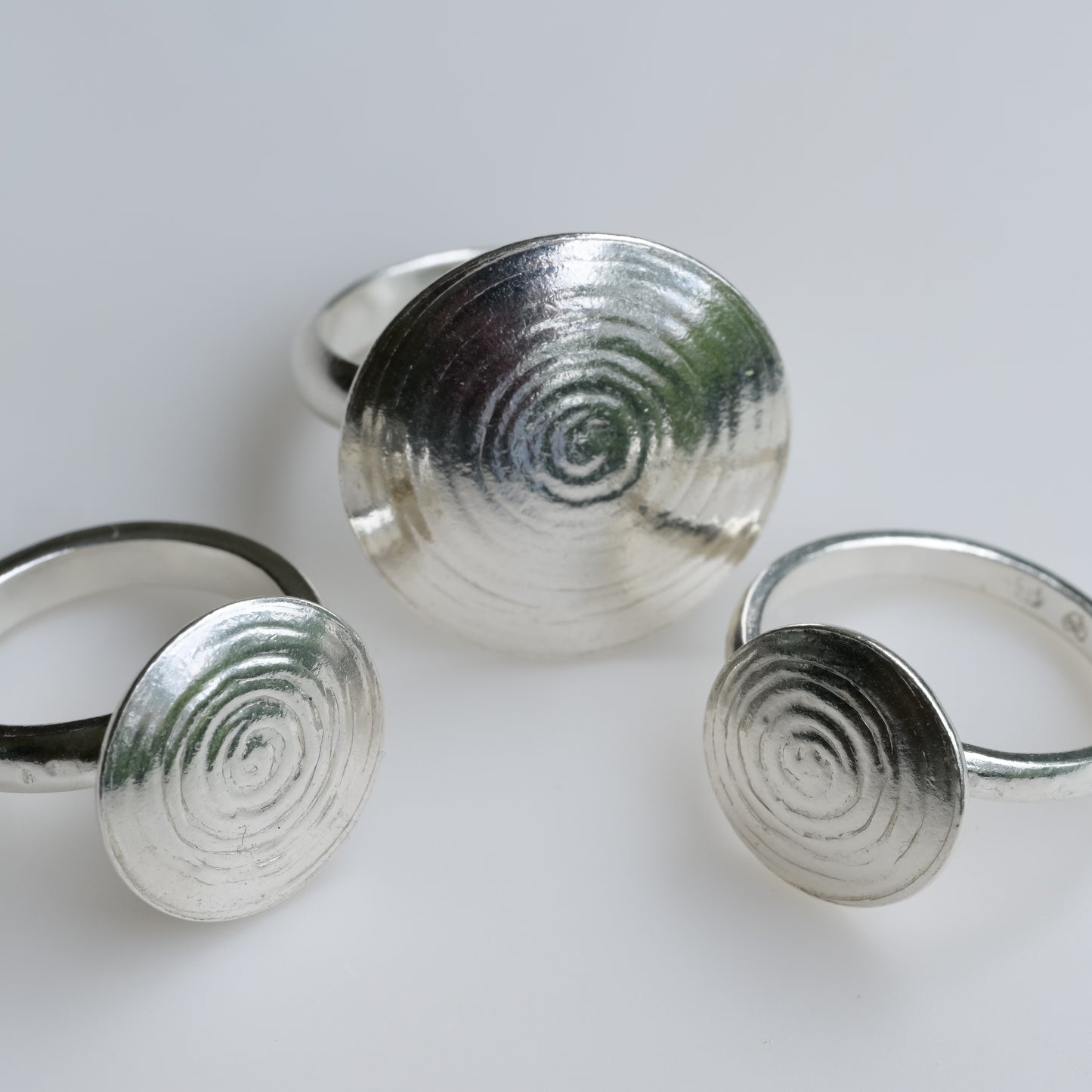 Full moon 999 silver ring