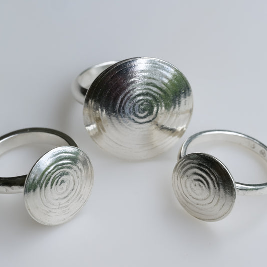 Full moon 999 silver ring