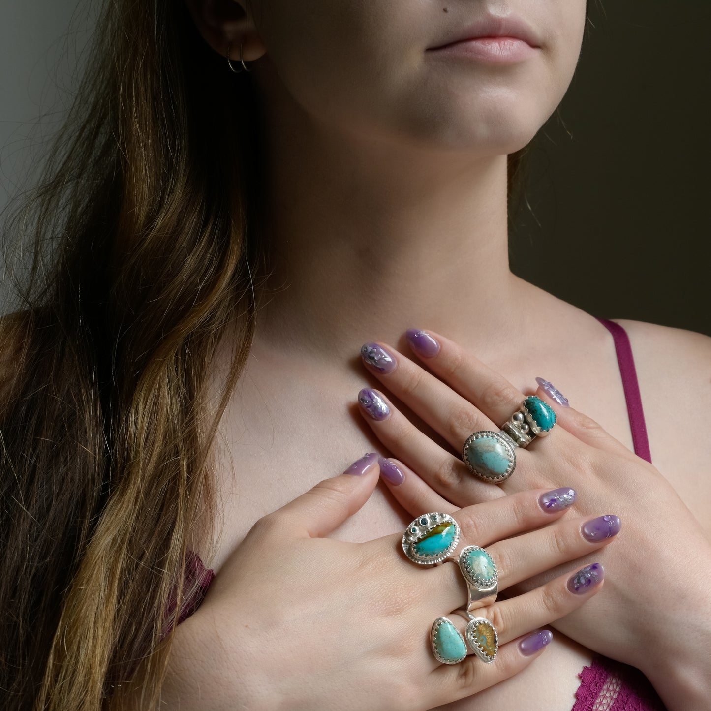 Australian Turquoise Dream Ring - 999 Fine Silver