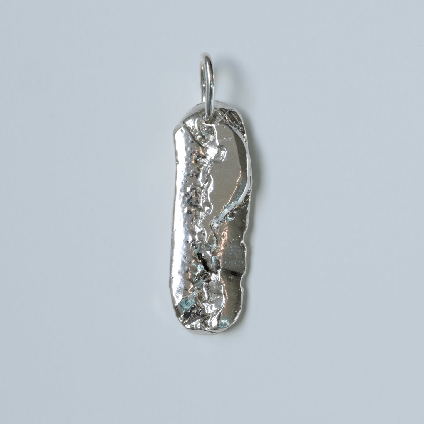 Textured Silver Bar Pendant