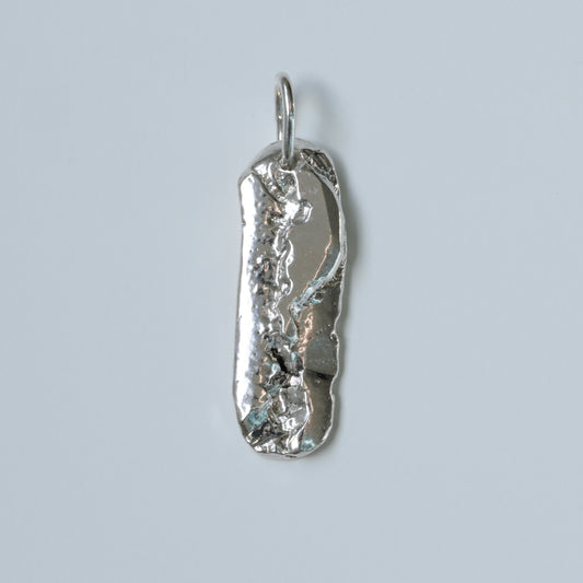 Textured Silver Bar Pendant