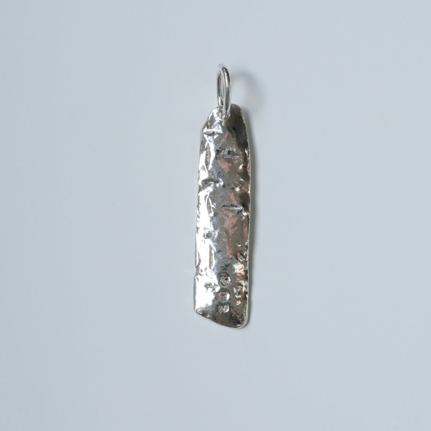 Textured Silver Bar Pendant