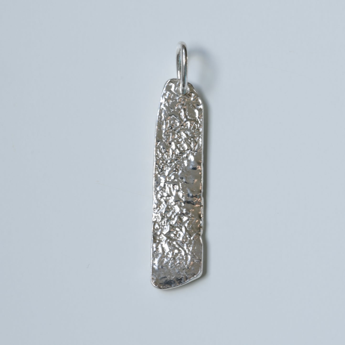 Textured Silver Bar Pendant