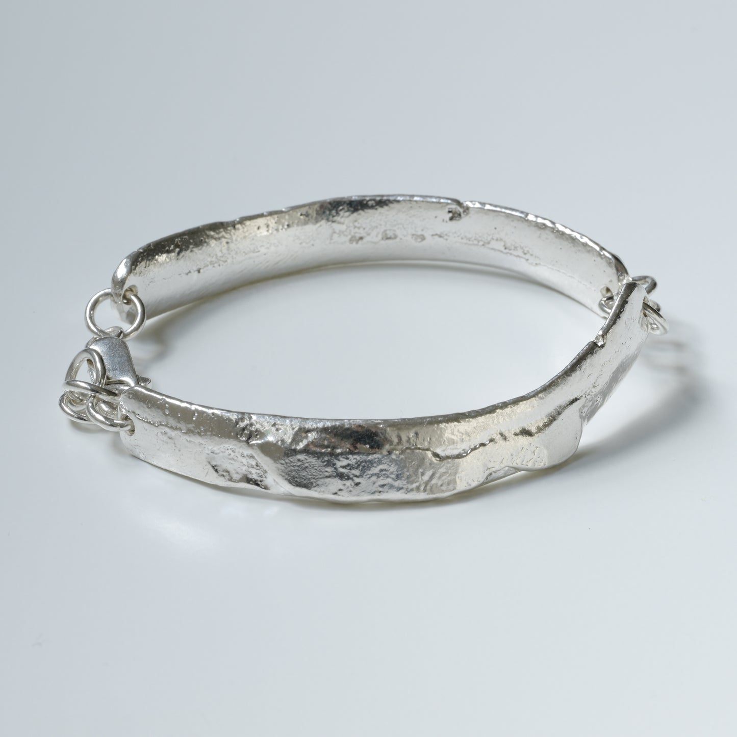 Molten Silver Fine Bracelet - Contemporary Wearable Art