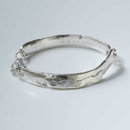 Molten Silver Fine Bracelet - Contemporary Wearable Art