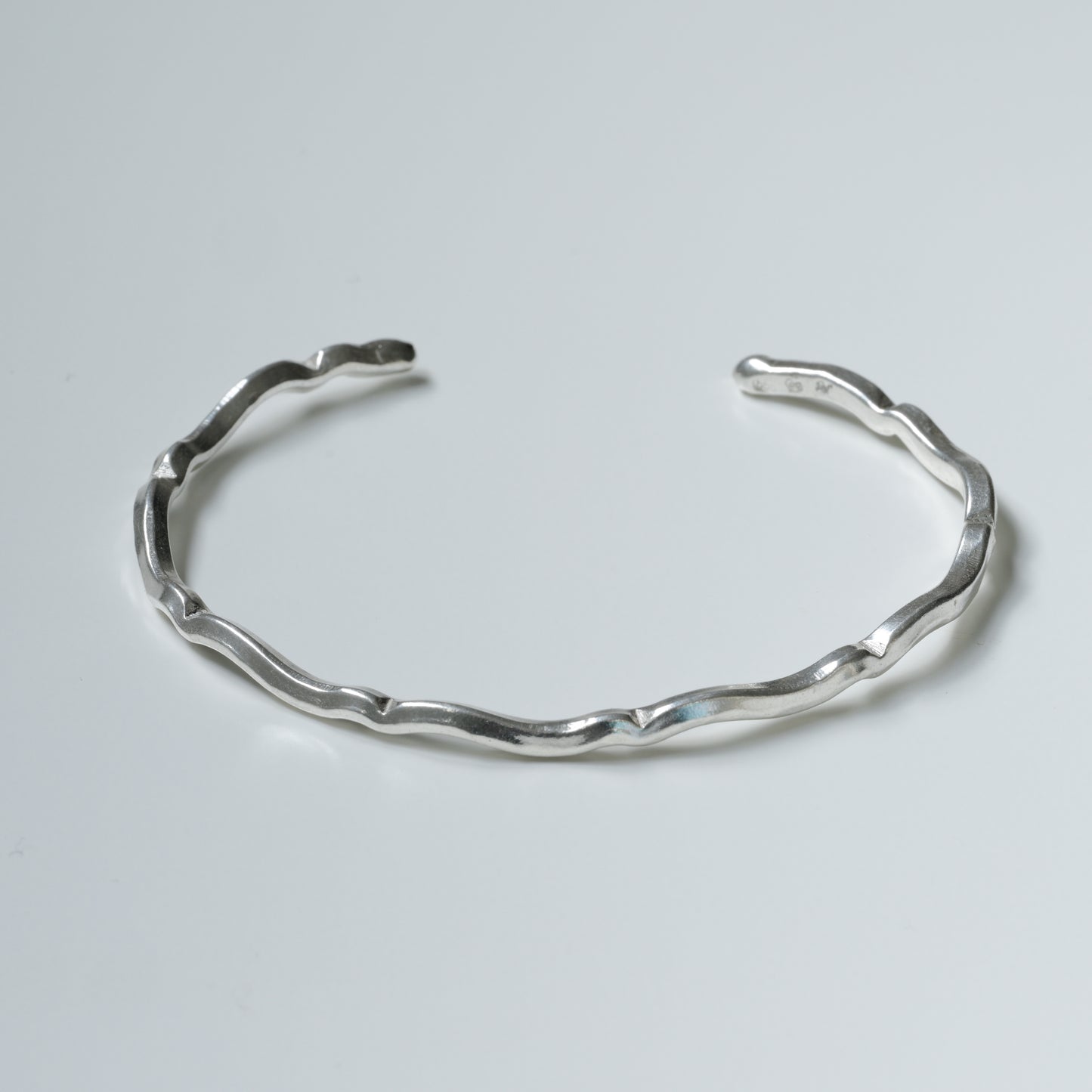 Wavy Fine Silver Cuff Bracelet