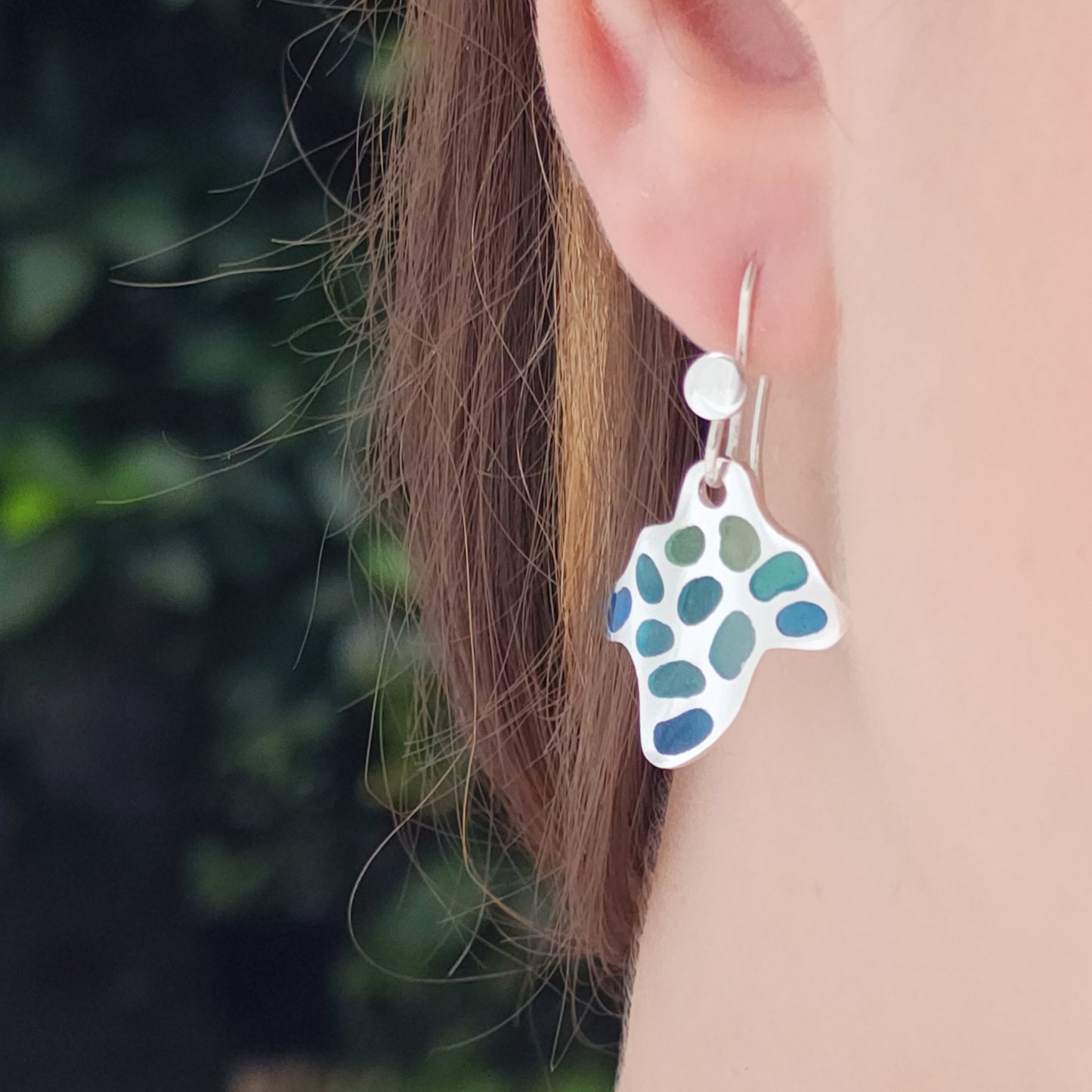 Plique-A-Jour Wave Earrings