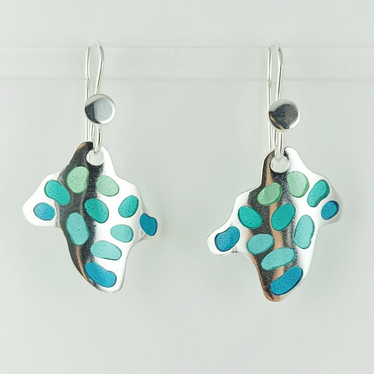 Plique-A-Jour Wave Earrings