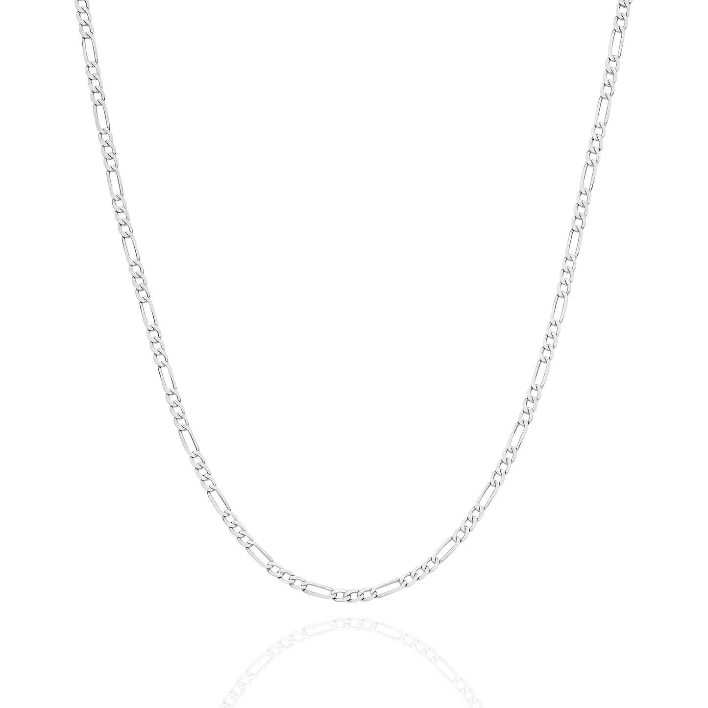 figaro gold chain white gold 1 9mm